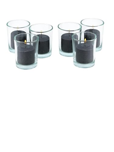 D'light Online Unscented Black Votive Candles - for Halloween, Birthdays, Baby Shower, Home Decoration and Weddings (Black, 10 Hour - Set of 12) - Image 4