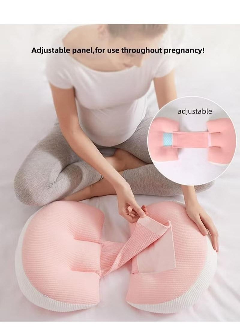 XiuWoo Pregnancy Pillows for Sleeping, Maternity Pillow for Pregnant Women, Support Pregnancy Pillows, Feeding Baby Side Sleeping Pillow, Adjustable, Portable, Positioning, for Support Back Belly  - Image 3