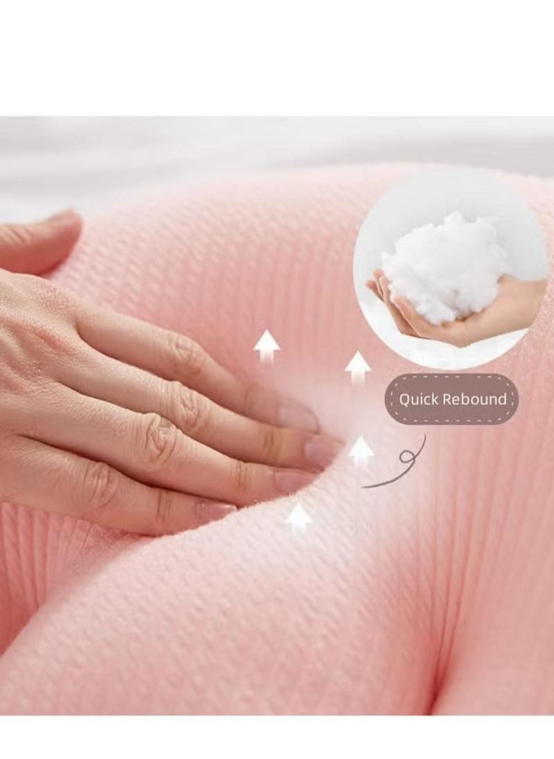 XiuWoo Pregnancy Pillows for Sleeping, Maternity Pillow for Pregnant Women, Support Pregnancy Pillows, Feeding Baby Side Sleeping Pillow, Adjustable, Portable, Positioning, for Support Back Belly  - Image 5