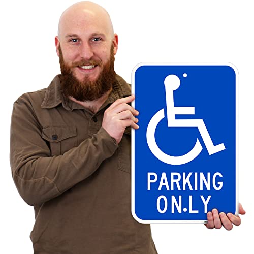 SmartSign "Handicap Parking Only" Sign By SmartSign | 12" x 18" Aluminum - Image 2