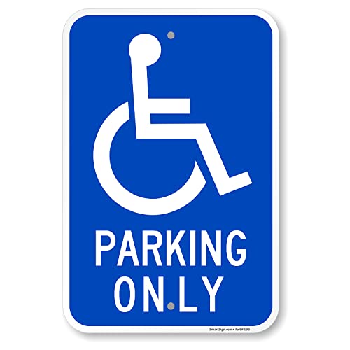 SmartSign "Handicap Parking Only" Sign By SmartSign | 12" x 18" Aluminum - Image 1