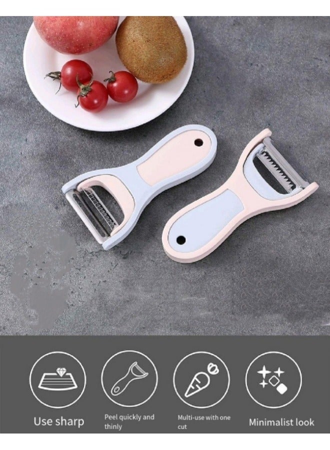 Multifunctional Two-In-One Peeler Kitchen Stainless Steel Peeler Potato Fruit Peeler Scraper - Image 3