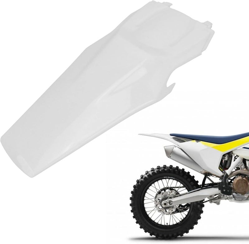 Rear Hugger, ABS Splash Guard Motorcycle Rear Mudguard for FE250 FE350 FE450 FE501 TE150 TE250 TE300 FX Black Rear Tire Protector 2020-2023 (White) - Image 5