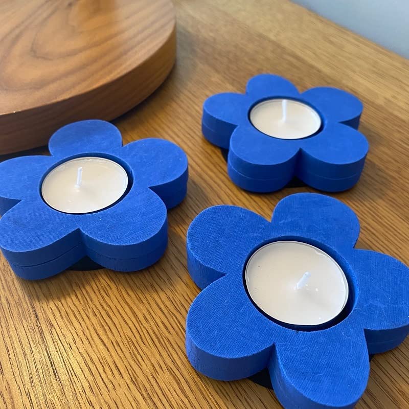 Snoogg SNOOGG Flower Shape Tealight Candle Holder Resin Silicone Mold, Epoxy Casting for DIY Pack-4  - Image 4