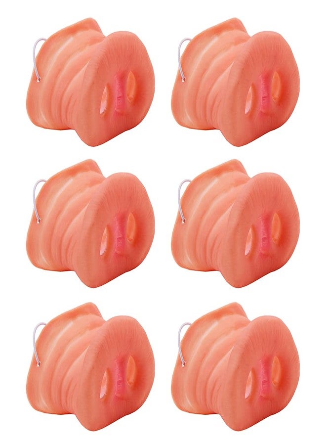 ccHuDE 6 Pcs Halloween Pig Nose Pig Snout Pig Cosplay Mask with Elastic Band Novelty Costume for Kids Party Supplies - Image 1