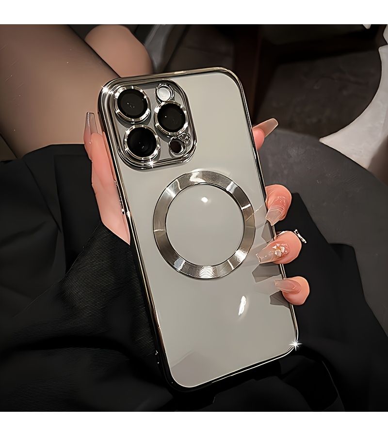 Light Blue Magnetic Phone Case For iPhone 13 Pro With Lens Protection Wireless Charging - Image 3
