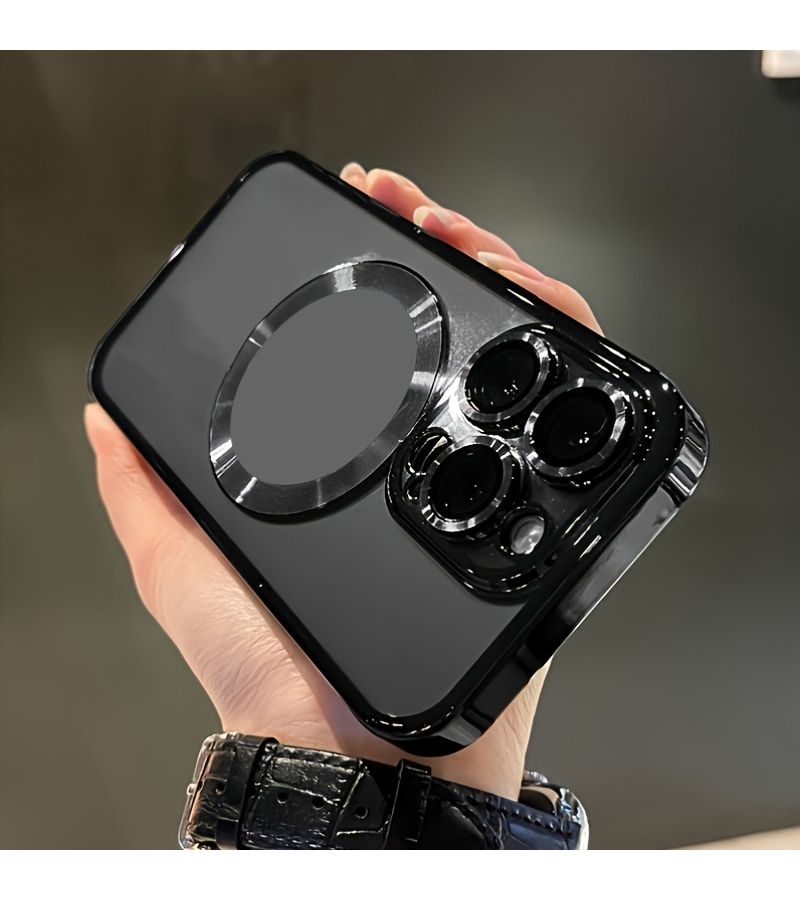 Light Blue Magnetic Phone Case For iPhone 13 Pro With Lens Protection Wireless Charging - Image 2
