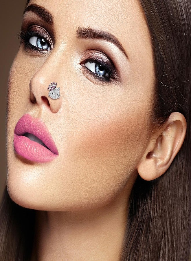 TAMHOO 18Pcs Nose Rings - L Shape, Butterfly & Heart Designs - Gold Nose Studs for Women, cubic zirconia - Image 5