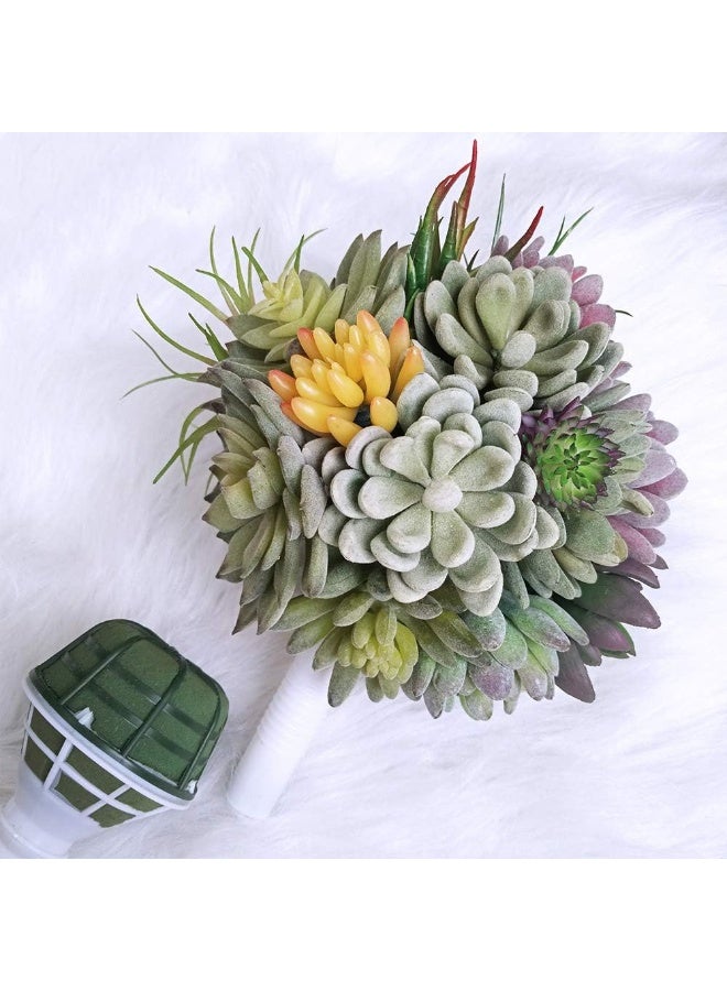 Winlyn 6 PCS Foam Floral Handle Bouquet Holders Handle Bouquet Holder for Floral Arrangement Foam Kit Wedding Supplies Bridal Fresh Flowers Silk Flowers Decoration - Image 4