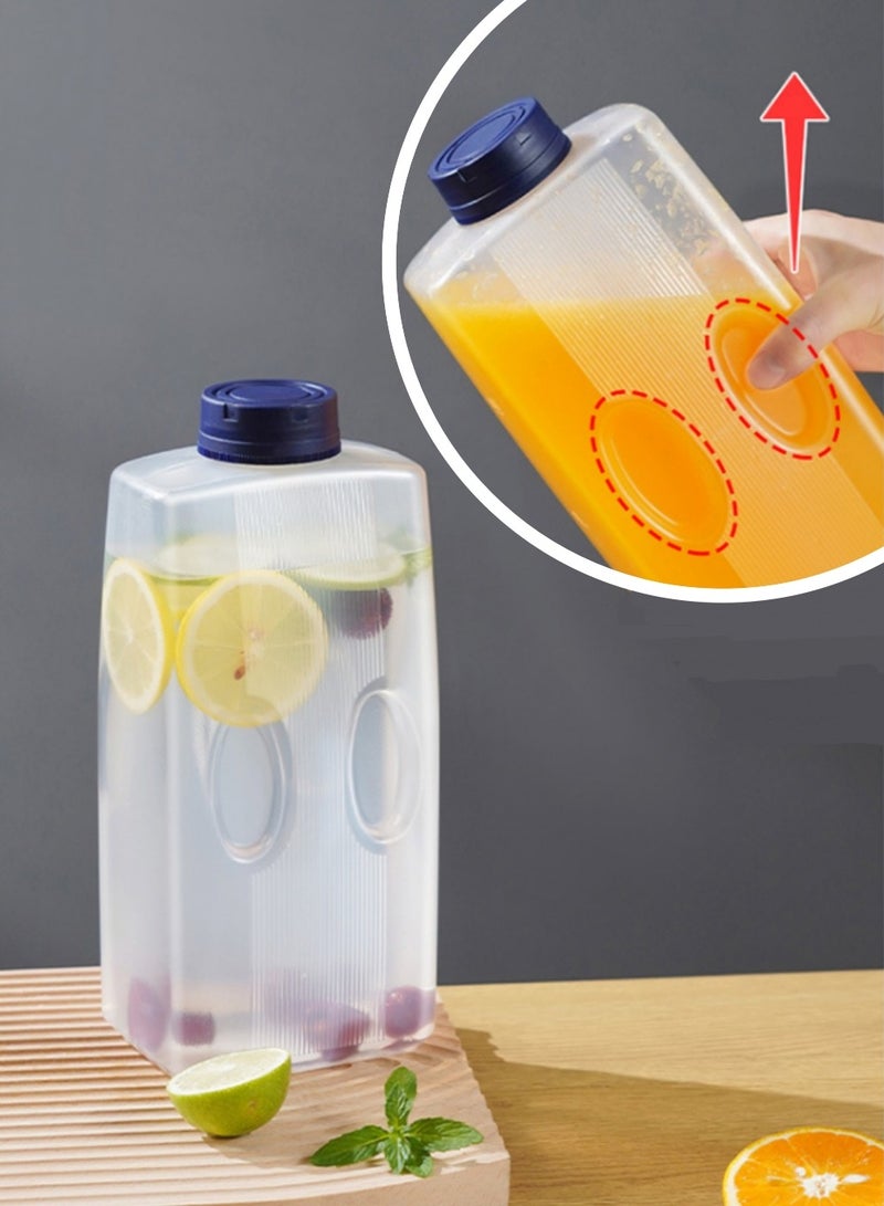 غلاية ثلج سعة 2 لتر ، مقاومة لدرجات الحرارة العالية ، غلاية ماء بارد ذات سعة كبيرة ، غلاية تخزين ثلاجة ، خالية من مادة BPA ، مناسبة للقهوة ، الزجاجات ، العصائر ، إلخ ، عزل الروائح من الثلاجة - Image 1