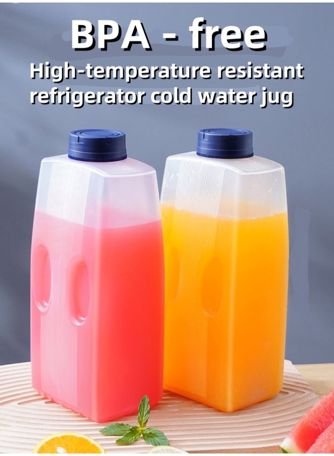 غلاية ثلج سعة 2 لتر ، مقاومة لدرجات الحرارة العالية ، غلاية ماء بارد ذات سعة كبيرة ، غلاية تخزين ثلاجة ، خالية من مادة BPA ، مناسبة للقهوة ، الزجاجات ، العصائر ، إلخ ، عزل الروائح من الثلاجة - Image 4