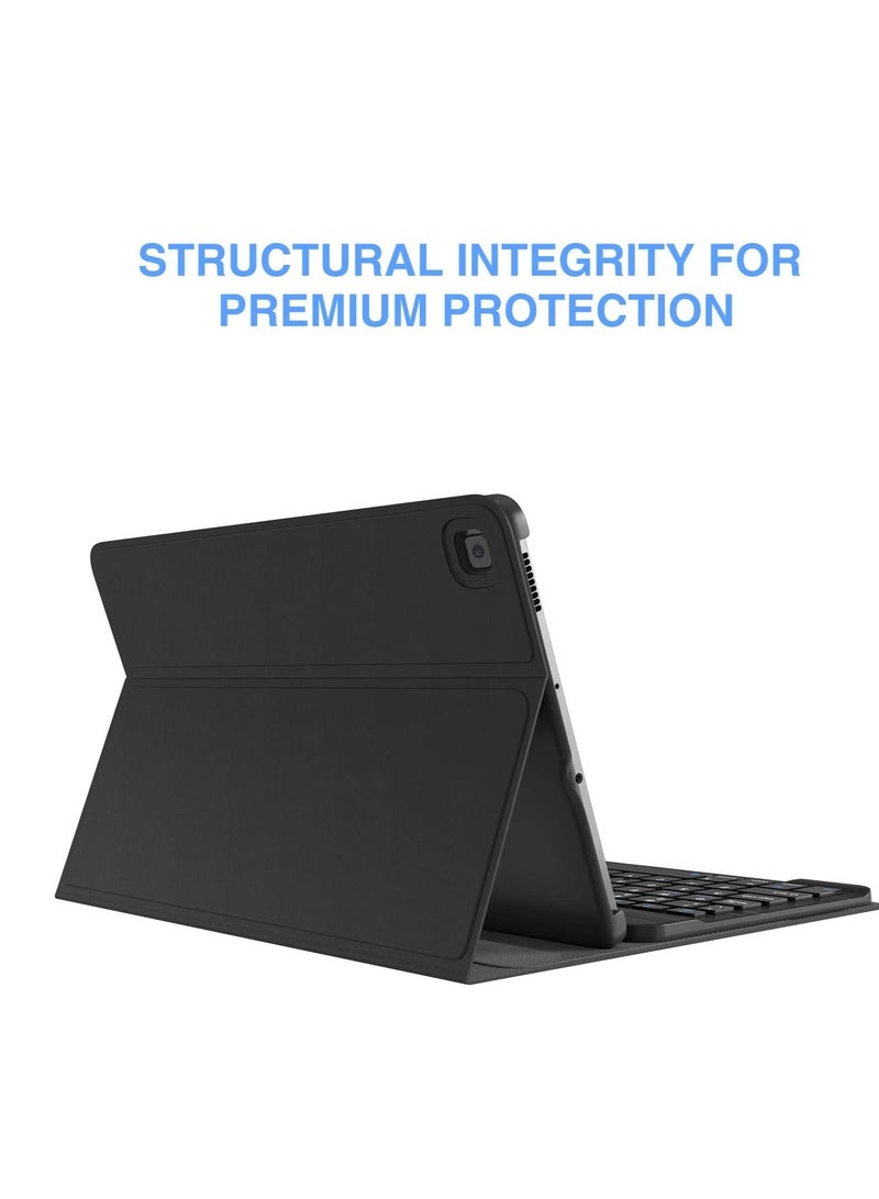 Galaxy Tab S6 Lite 10.4 Case with Keyboard - Detachable Wireless Keyboard - Premium Slim Folio Stand Cover for Samsung Galaxy Tab S6 Lite 10.4 Inch SM-P610 SM-P615 2020, Black - Image 3