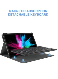 Generic Galaxy Tab S6 Lite 10.4 Case with Keyboard - Detachable Wireless Keyboard - Premium Slim Folio Stand Cover for Samsung Galaxy Tab S6 Lite 10.4 Inch SM-P610 SM-P615 2020, Black  - Image 4