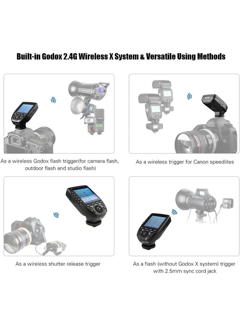 Godox XProC II 2.4 GHz TTL Wireless Flash Trigger for Canon – E‑TTL II, HSS to 1/8000 s, 16 Groups / 32 Channels - Image 3