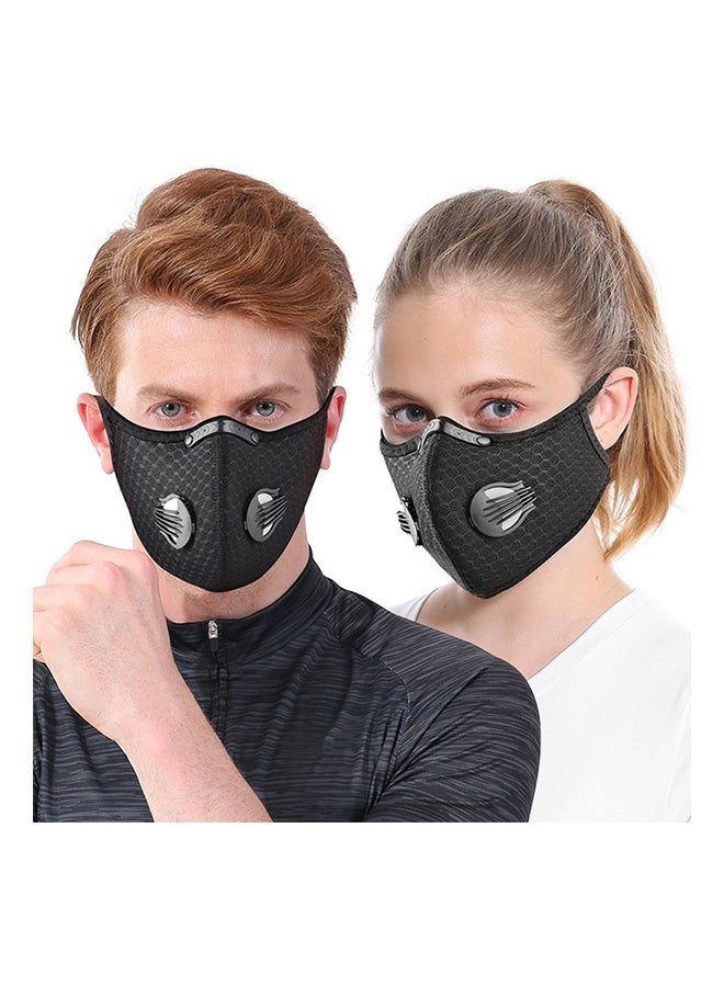 Generic Anti-Pollution Face Mask Dust mask Reusable Respirators Unisex Mouth mask Cycling Mask Adjustable for Allergies Woodworking,Cycling, Running,Outdoor Sports, Equipped with 3 replaceable breathing valves,Black  - Image 3