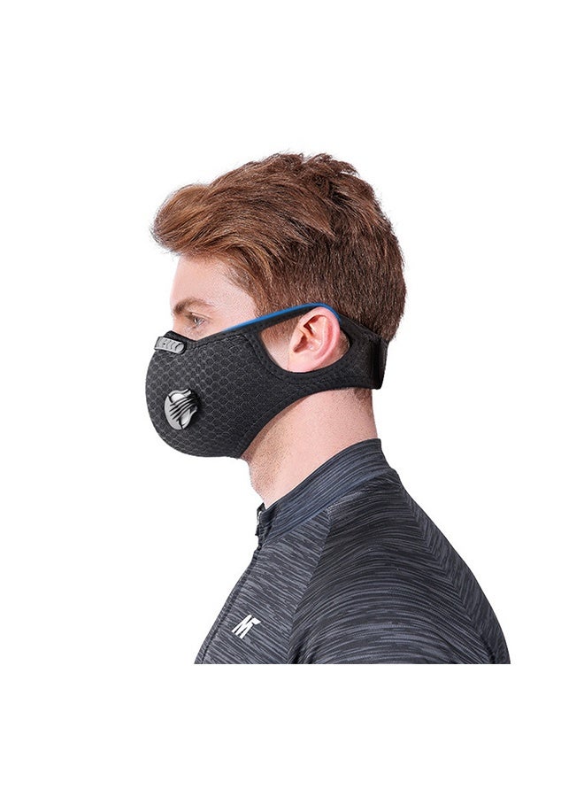 Generic Anti-Pollution Face Mask Dust mask Reusable Respirators Unisex Mouth mask Cycling Mask Adjustable for Allergies Woodworking,Cycling, Running,Outdoor Sports, Equipped with 3 replaceable breathing valves,Black  - Image 4