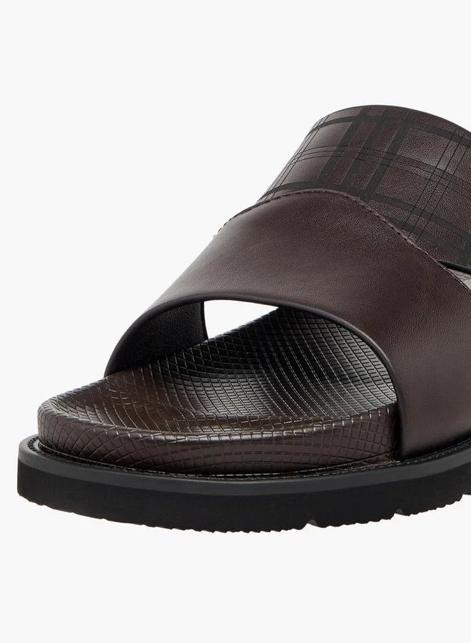 DUCHINI BROWN Men Checked Slip-On Comfort Sandals for Men | Best Price UAE