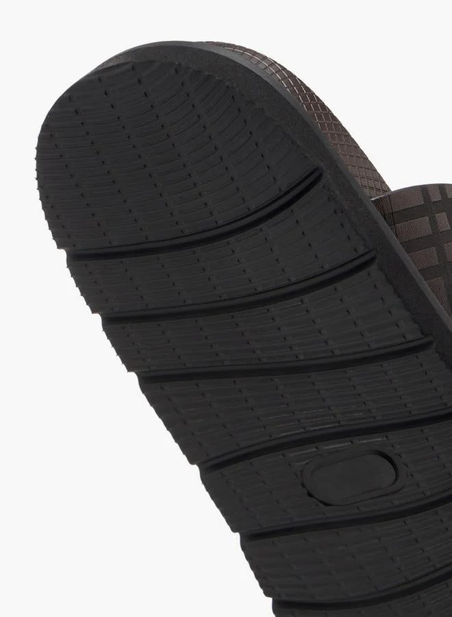 DUCHINI BROWN Men Checked Slip-On Comfort Sandals for Men | Best Price UAE