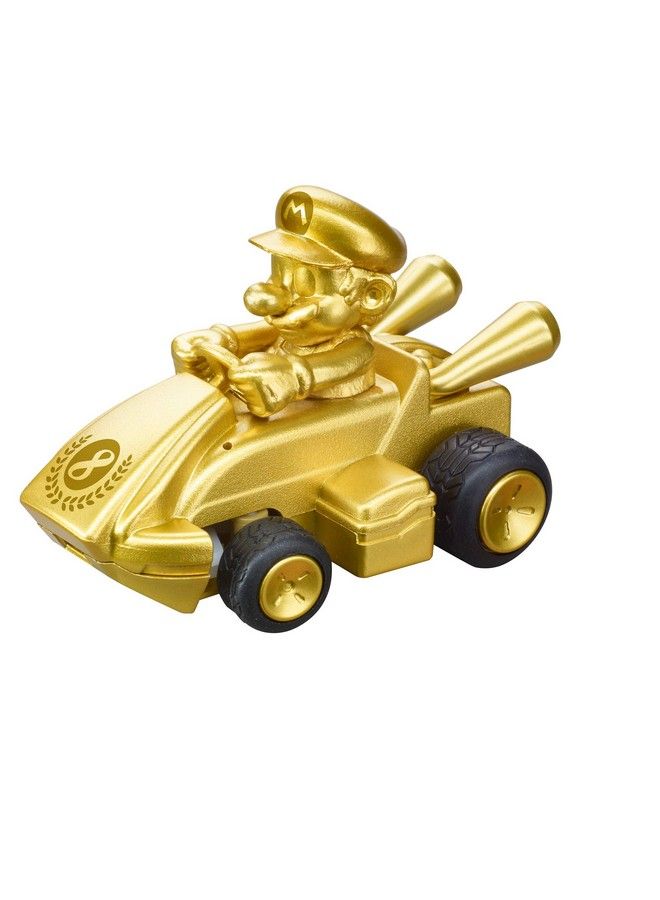 Carrera لعبة سيارة آر سي نينتندو ماريو كارت 2.4 جيجا هرتز صغيرة قابلة للتجميع وجهاز تحكم عن بعد، سيارة جولد ماريو - Image 3