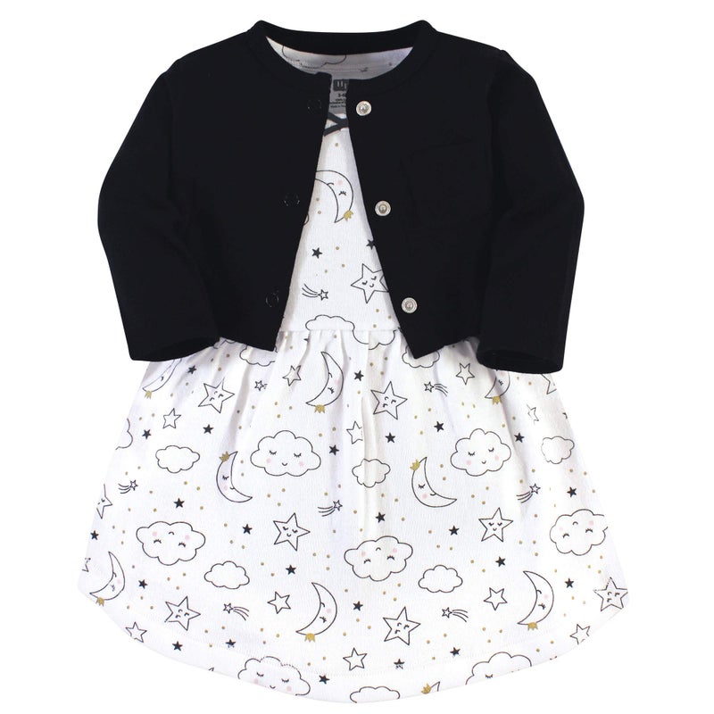 hudson baby Hudson Baby Girls Cotton Dress and Cardigan Set Dreamer 36 Months 