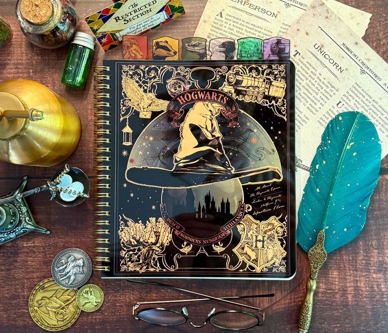 CONQUEST CON*QUEST Conquest Journals Harry Potter Sorting Hat Tabbed Journal, 6 Unique Dividers, Hogwarts-Shaped Tabs, Durable Plastic Cover, 144 Ruled Pages, Premium 100gsm Cream Paper, Officially Licensed - Image 2
