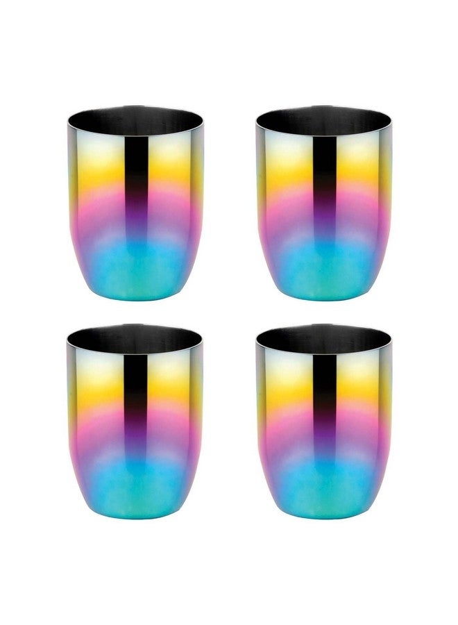 Ahimsa Stainless Steel Kids Cups - Pediatrician Designed Toddler Cup for Open Cup Training, 8oz, 100% BPA Free & Dishwasher Safe (Set of 4 Rainbow Cups) - Image 1