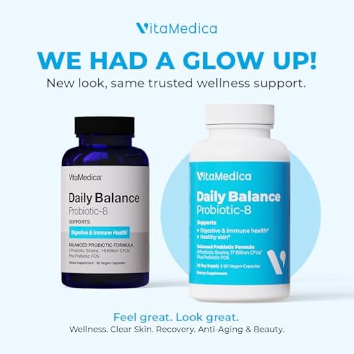 VitaMedica | Daily Balance Probiotic-8 | Probiotic Supplement | 16 Billion CFUs | Gut Health | Digestive, Skin, & Immune Support | Constipation, Diarrhea, Gas & Bloating Relief | Vegan | 60 Count - Image 2