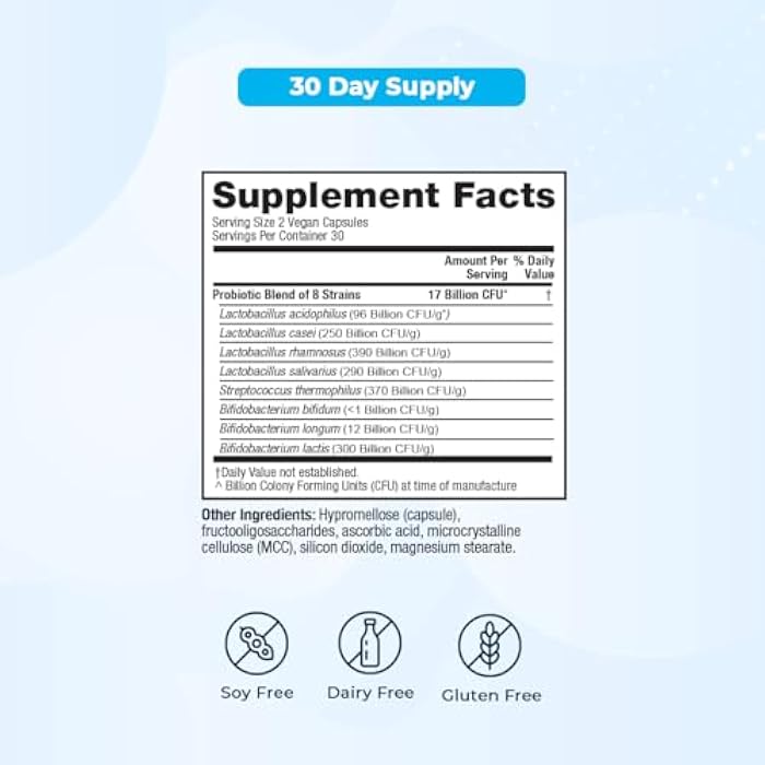 VitaMedica | Daily Balance Probiotic-8 | Probiotic Supplement | 16 Billion CFUs | Gut Health | Digestive, Skin, & Immune Support | Constipation, Diarrhea, Gas & Bloating Relief | Vegan | 60 Count - Image 5