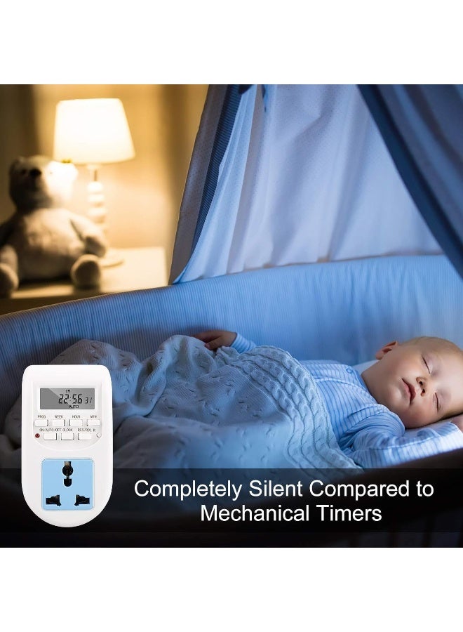 melfi Melfi Multi Functional Lcd Digital Timer Ac 220V-240V 10A Socket Timing Outlet Switch Uk Plug With Led Indicator  - Image 4