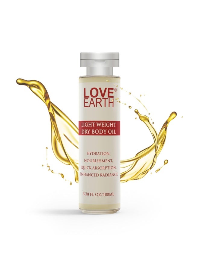 Love Earth Light Weight Dry Body Oil Hydration, Nourishment, Quick Absorption, Enhanced Radiance 100ML - Image 3