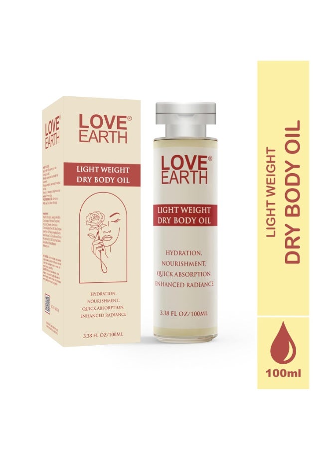 Love Earth Light Weight Dry Body Oil Hydration, Nourishment, Quick Absorption, Enhanced Radiance 100ML - Image 2