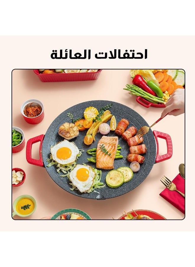 بيكي صاج كهربائي متعدد الوظائف 1400 واط - بقطر 36سم للتحمير والشوي وخبز المعجنات - Image 3