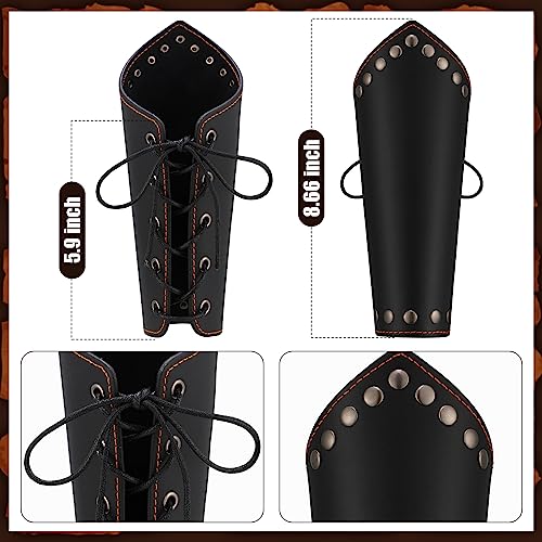 Leumoi 5 Pcs Men's Renaissance Faire Costume Set Halloween Medieval Costume Pirate Shirt Viking Belt Shawl Accessories(X-Large,Khaki) - Image 4