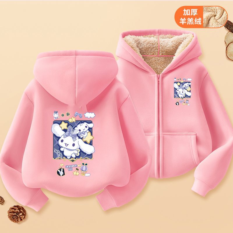 Yugui Dog Big Children'S Zipper Hooded Sweater Girls Cardigan Children'S Coat 2024 Foreign Style New Fashion - Image 5