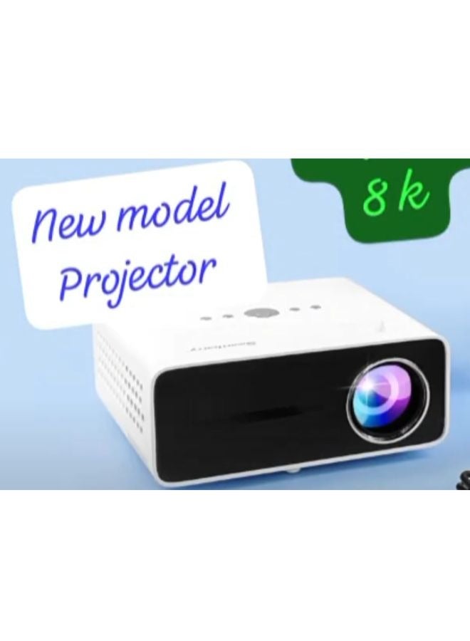 Smartbarry 8k Display Projector with Wifi and Bluetooth Outdoor Camping, Indoor Home Theater Movie Projector, Multiple Apps Supported, Video Projector Compatible with HDMI/USB/iOS/Android/Windows White - Image 2