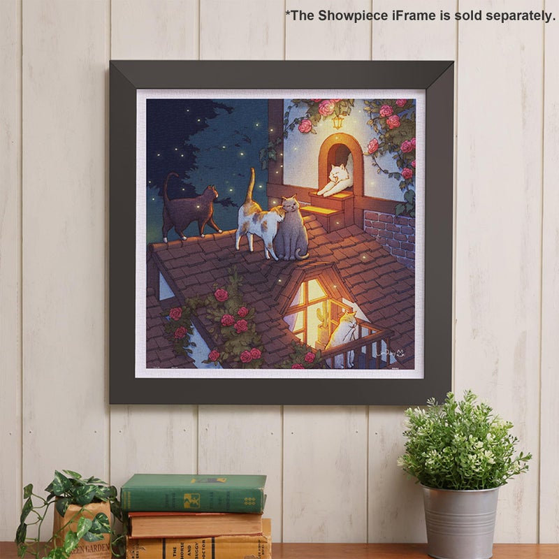 Pintoo Jigsaw Puzzles 900 Piece for Adults - Limduey - Night on The Roof Beautiful Plastic Puzzle for Home Decor Zero Dust Easy Storage [H3454] - Image 2