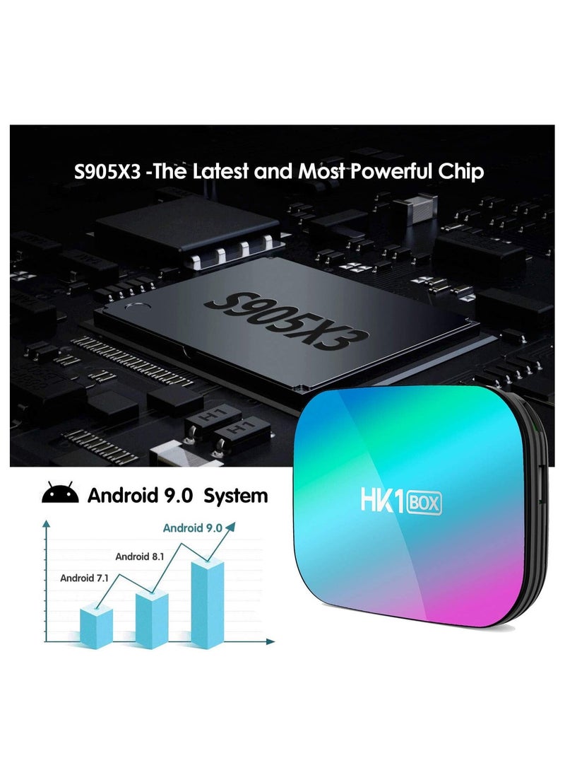 JAJEEK - HK1 Android TV Box with 4GB RAM 32GB ROM | Amlogic S905X3 Quad-Core CPU for High-Speed Performance | Supports 4K UHD HDR Streaming | Android OS Smart Media Player | Wireless Sharing via AirPlay, DLNA, Miracast | USB, HDMI, TF Card Ports | IPTV & Home Theater Box - Image 1