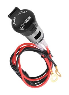12V-24V Cigarette Lighter Socket, Female Cigarette Lighter Adapter with Extension Cable, Dustproof Plug Power Outlet Socket Replacement for Car Truck Motorcycle Boat Marine ATV RV and More