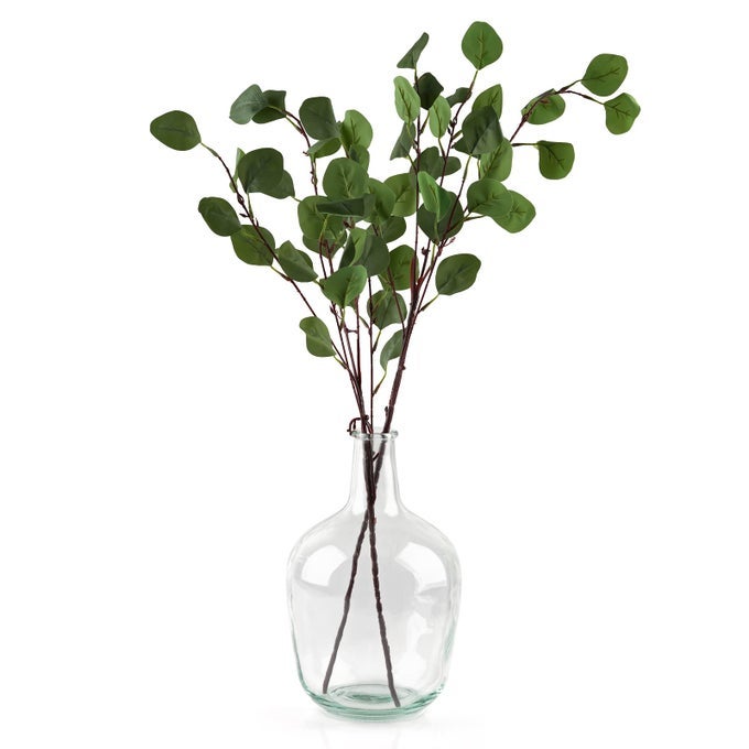 CLEAR GLASS VASE TALL FARMHOUSE VASE FOR BRANCHES GLASS VASES FOR CENTERPIECES IN HOME DECORATION M