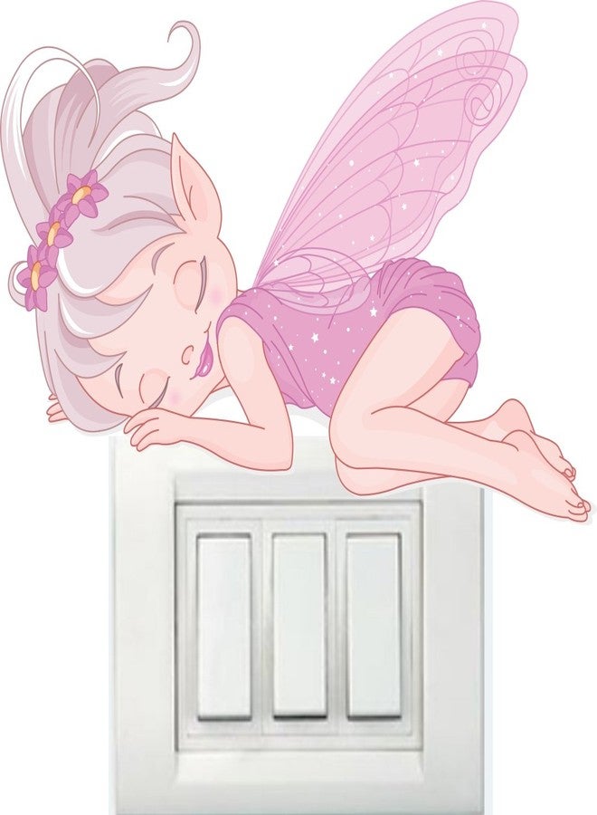 Asmi Collections Grass, Tulip Flowers and Fairy Wall Stickers for Light Switches - Set of 4 - Image 5