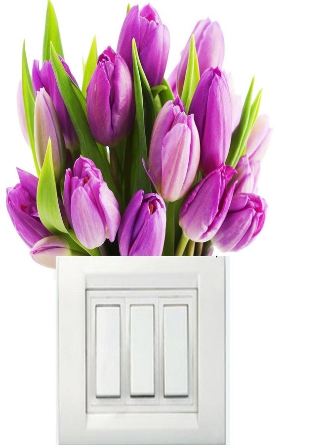 Asmi Collections Grass, Tulip Flowers and Fairy Wall Stickers for Light Switches - Set of 4 - Image 3
