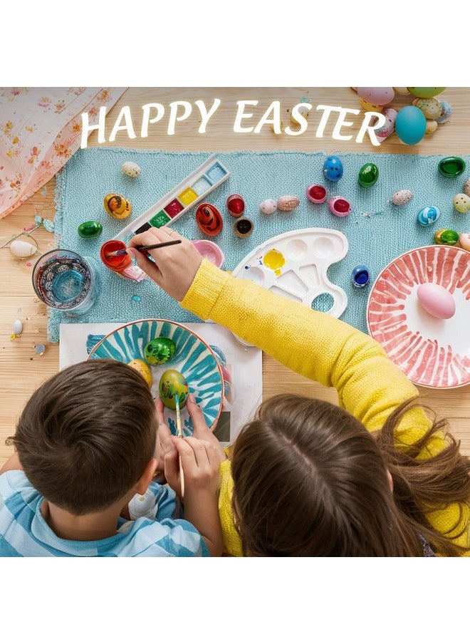FANDAMEI 20 Pcs Oval Paint Tray Palettes Plastic Paint Tray Palette Paint Palette Paint Pallets With Thumb Hole Paint Holder Tray For Kids Paint Trays For Kids Paint Trays For Acrylic Paint  - Image 4