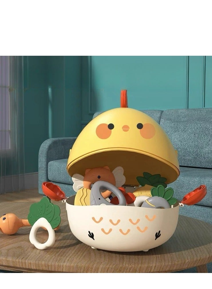 Ringing Bell Cute Chicken Newborn Baby Toy Gift Box Set  - Image 3