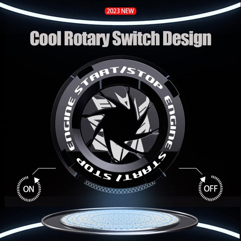 Tybasthe Rotary Start Button Cover Transformers Car Accessories Engine Start Stop Button Cover Decepticon Car Sticker Interior Intt Cover - Image 3