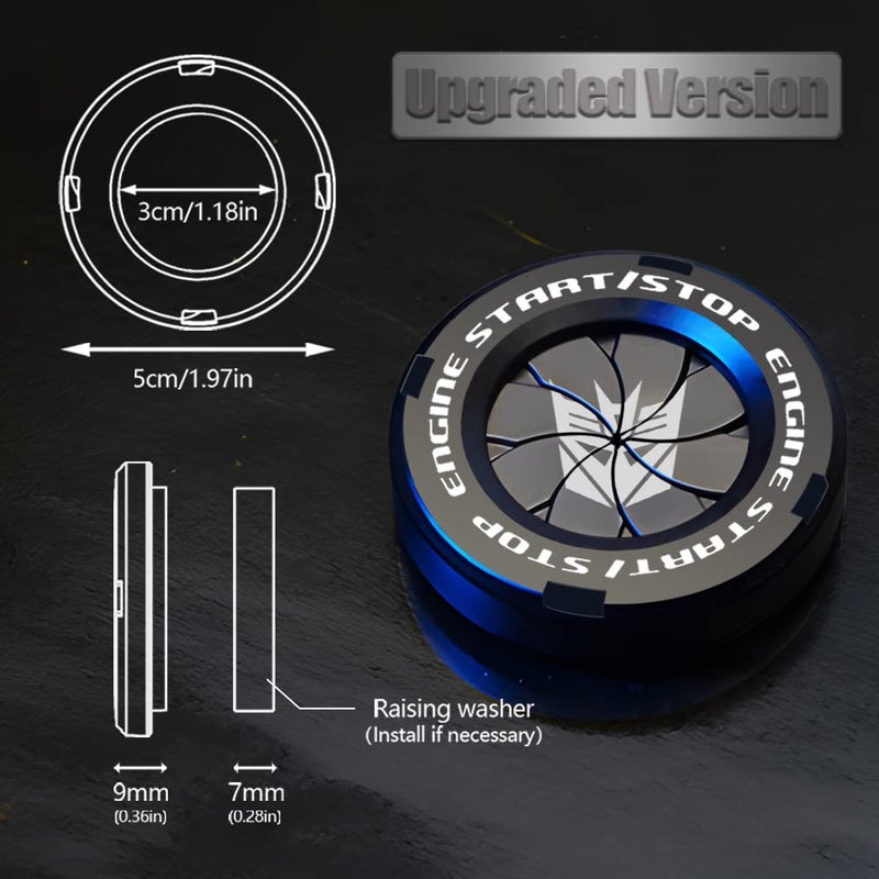 Tybasthe Rotary Start Button Cover Transformers Car Accessories Engine Start Stop Button Cover Decepticon Car Sticker Interior Intt Cover - Image 2