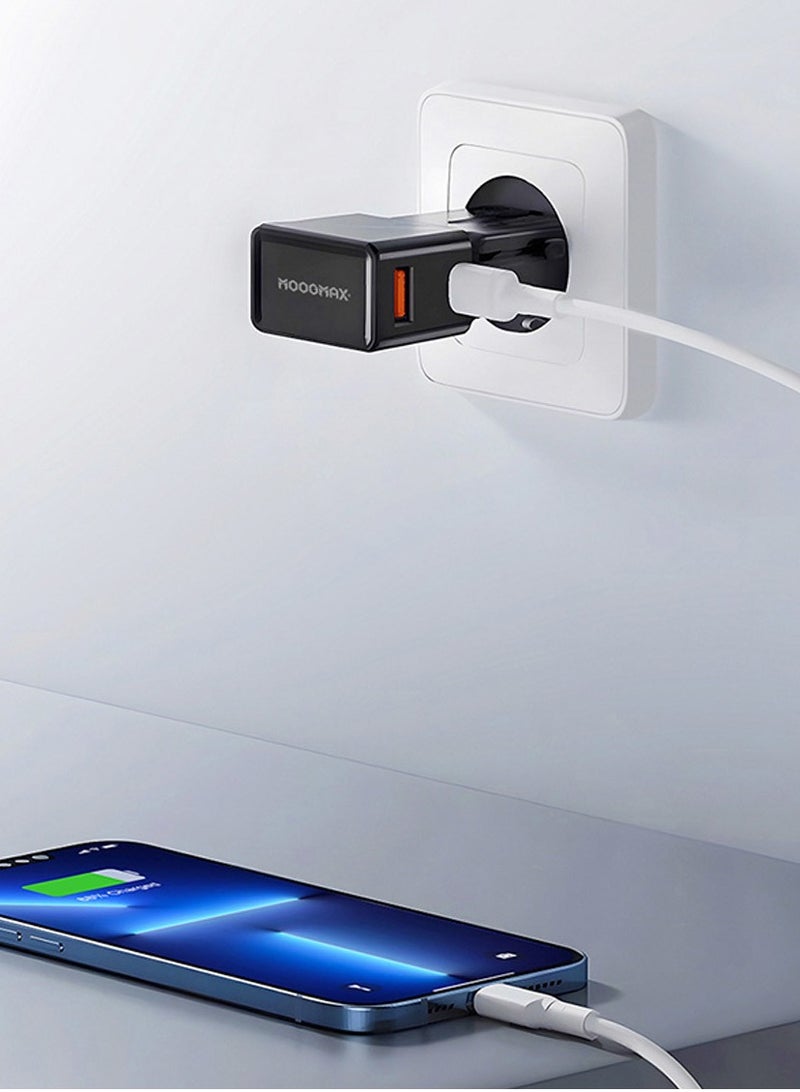 موجماكس محول قابس  طاقة عالمي يناسب جميع الدول الااجنبيه فيش جدار رؤوس متعدد  TYBCE  و2xUSB C شاحن حائط ومنفذ تيار متردد عالمي باللون الأسود 33 واط  مثلث تحويل فيش جدار كهرباء محول سفر عالمي من موج ماكس شاحن عالمي متعدد  الإمكانات مع منفذي USB مزدوجين للسفر الدولي محول طاقة لأكثر من 150 دولة فيش جداري فيش تايب سي فيش ثلاثي فيش شاحن فيش كهرباء راس شاحن راس شاحن تايب سي الفيش العالمي الاصغر فيش سفر فيش جداري للسفر رأس شحن عالمي بمنفذين مناسب ل (امريكا (US), المملكة المتحدة(UK), أوروبا(ER), أستراليا (AUS)), مزود  (USB-A) و  (Type-C),  - Image 4