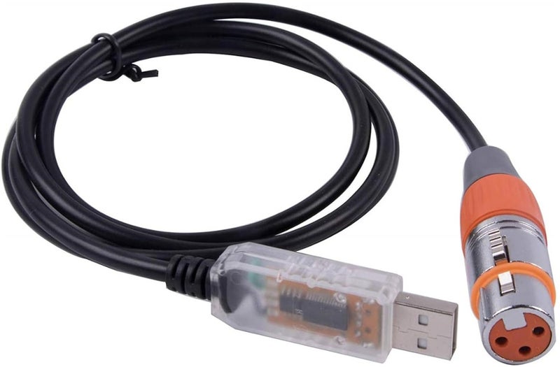 Black USB to RS485 DMX Converter Cable 1 8 m FT232 SP485 for Stage Lighting Control - Image 3