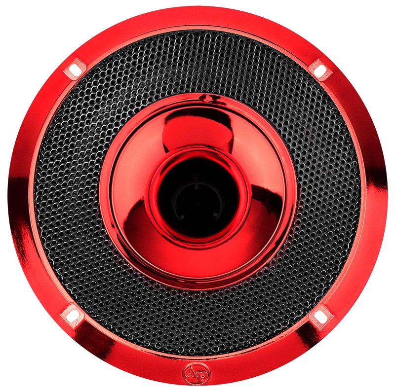 Audiopipe 6.5" Compression Horn Mid-Range Loudspeaker (APMB-628GH-RED), 300W, Built-in Compression Horn Driver, Flat Steel Basket, 2-Way Coaxial, KSV Voice Coil, Grill, Sleek Candy Red - Image 4