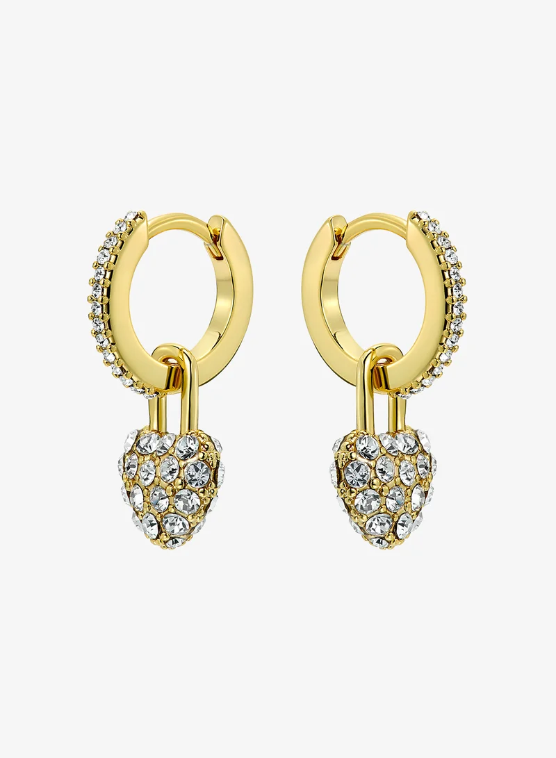 Pari Pave Crystal Padlock Huggie Earrings