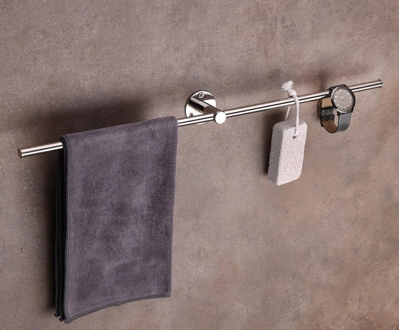 Sundry Sundry Forging-Series 24 Inch Premium Towel Rod Chrome Finish Bathroom Accessories Hanger (Stainless Steel) 24 inch 1 Bar Towel Rod (Steel Pack of 1) 5 Year Warranty  - Image 3